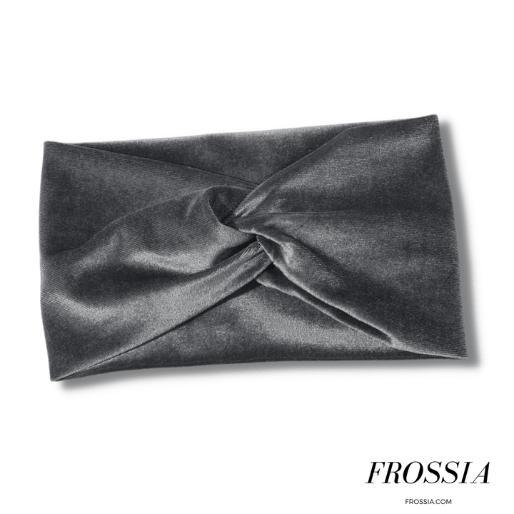 Bandeau cheveux torsadé velours gris | Frossia