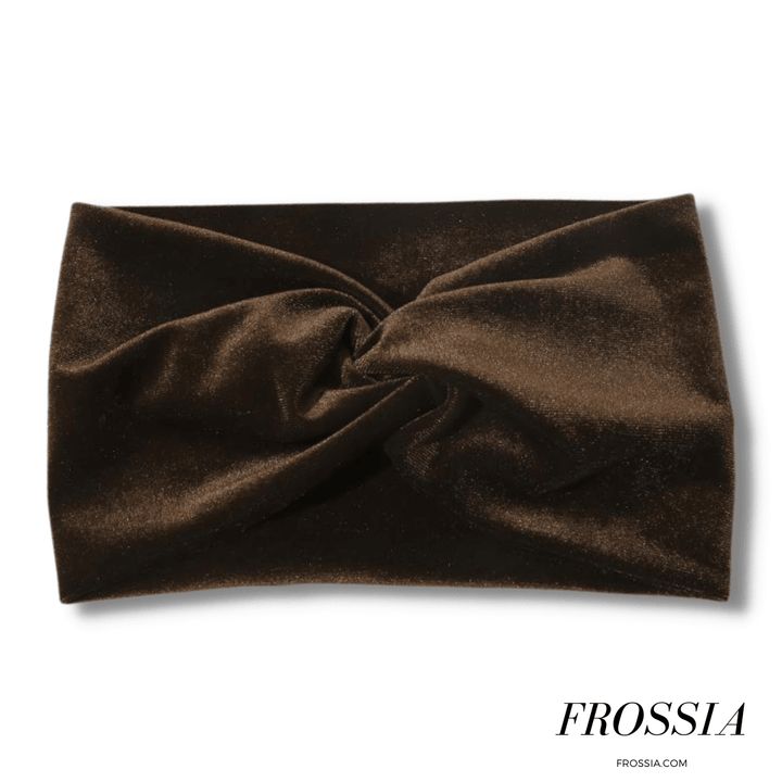 Bandeau cheveux velours marron | Frossia