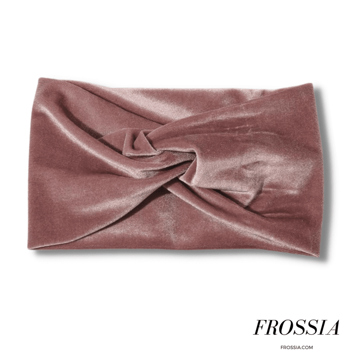 Bandeau cheveux velours rose | Frossia