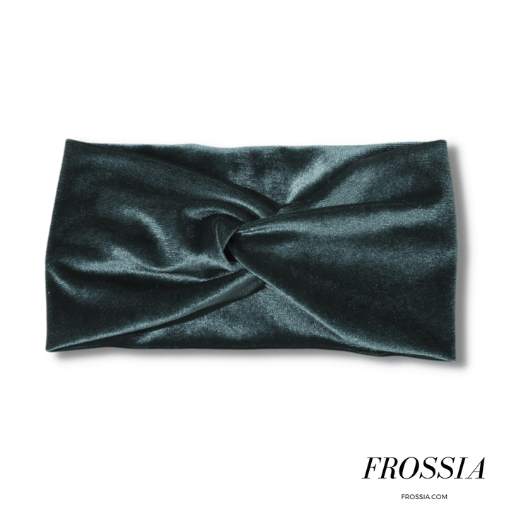 Bandeau cheveux velours vert | Frossia