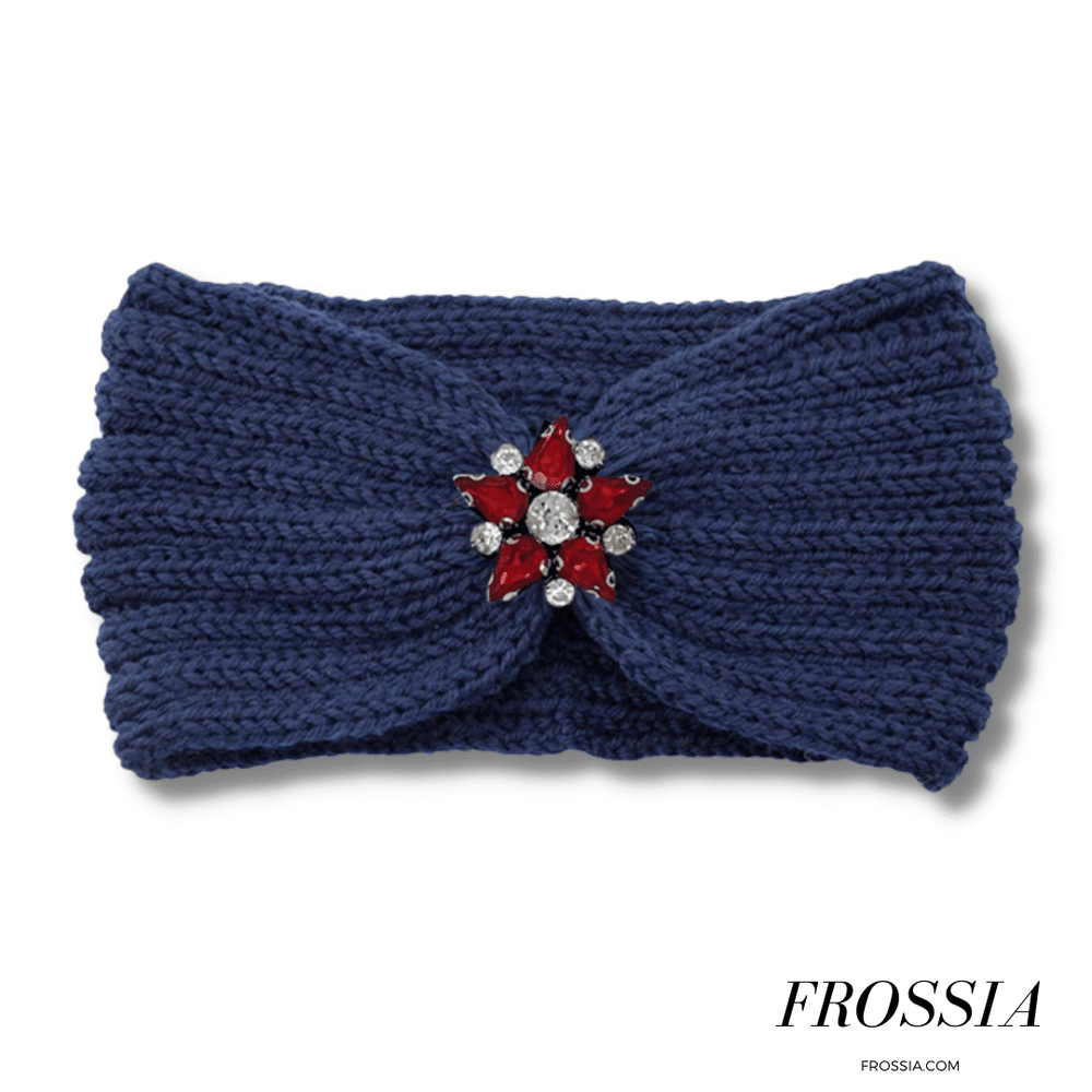 Bandeau Cheveux Bleu Marine en Laine pour Femme | Frossia