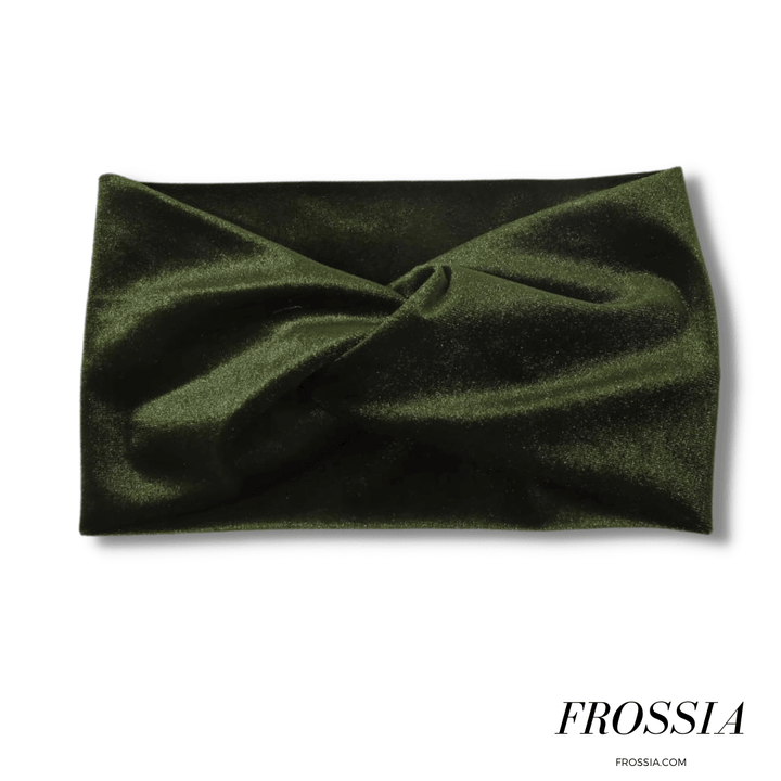 Bandeau velours cheveux vert | Frossia