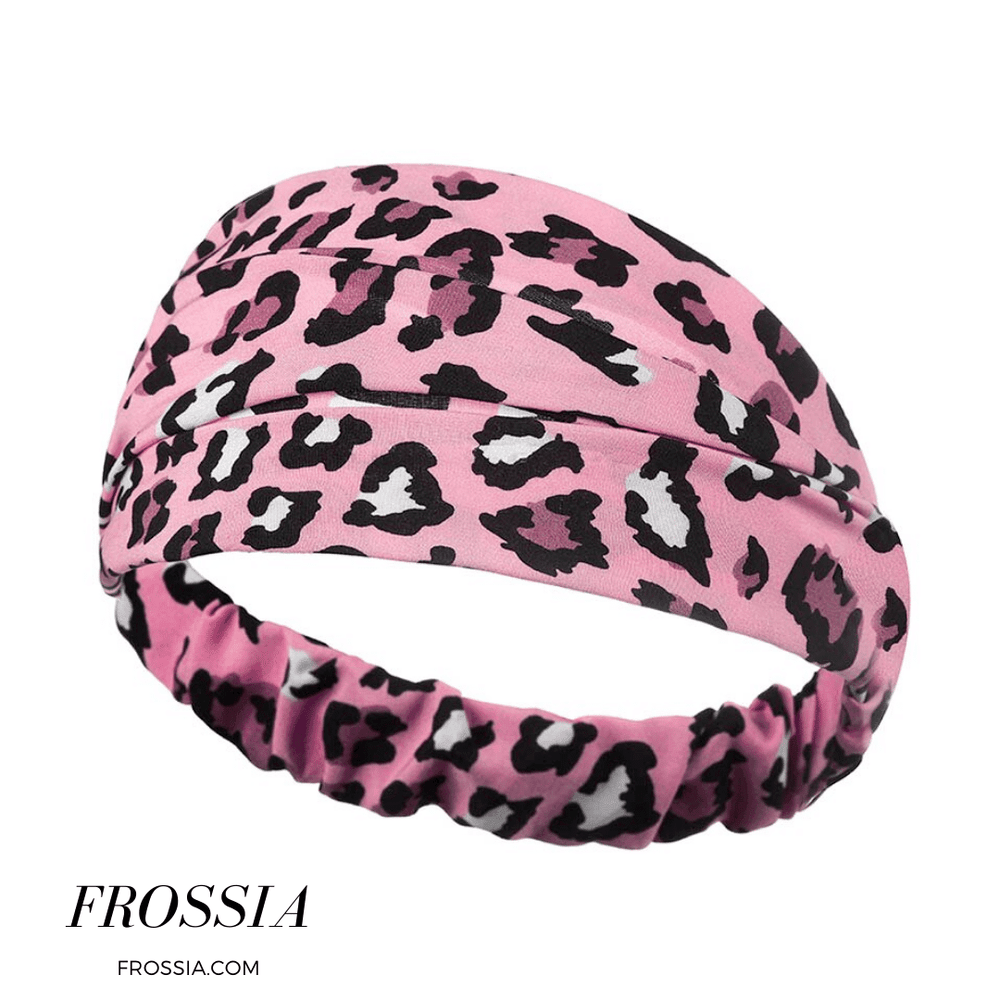 Bandeaux Cheveux Rose Léopard | Frossia