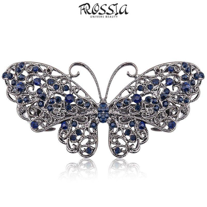 Barrette papillon cheveux | barrette avec papillon turquoise