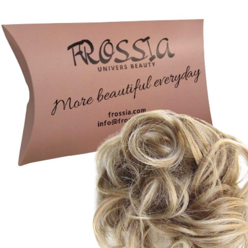 Chouchou en Faux Cheveux Blond Foncé pour Coiffure de femme | Frossia