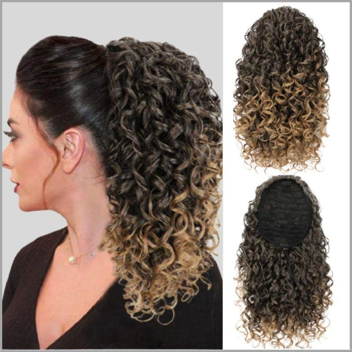 queue de cheval cheveux meche | postiche bouclé