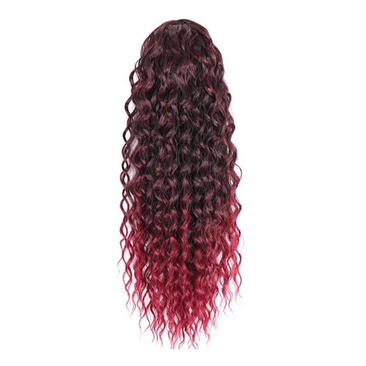 Extension Queue de Cheval Bouclée de couleur rouge | Frossia