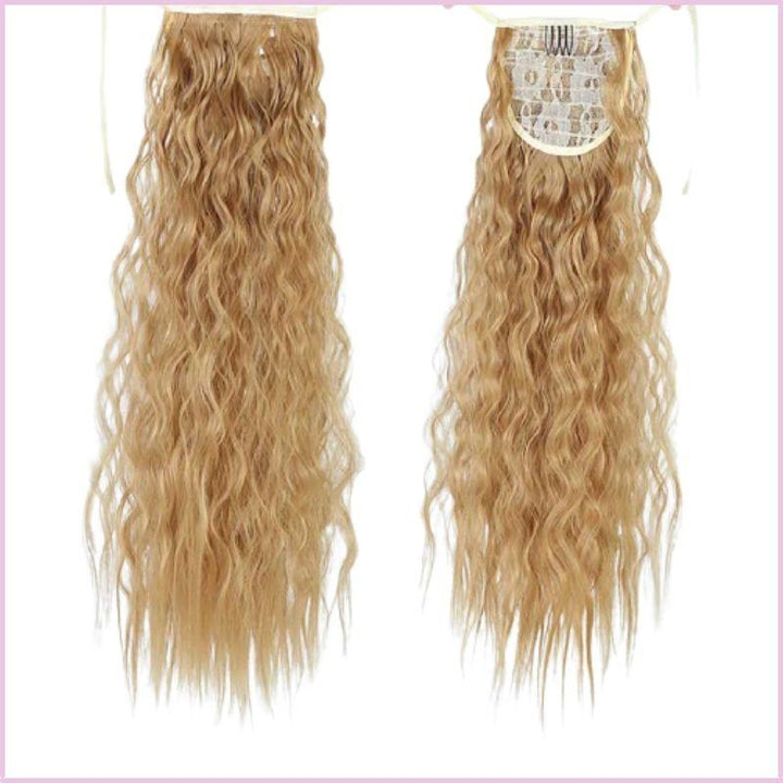 Fausse queue de cheval frisee blonde