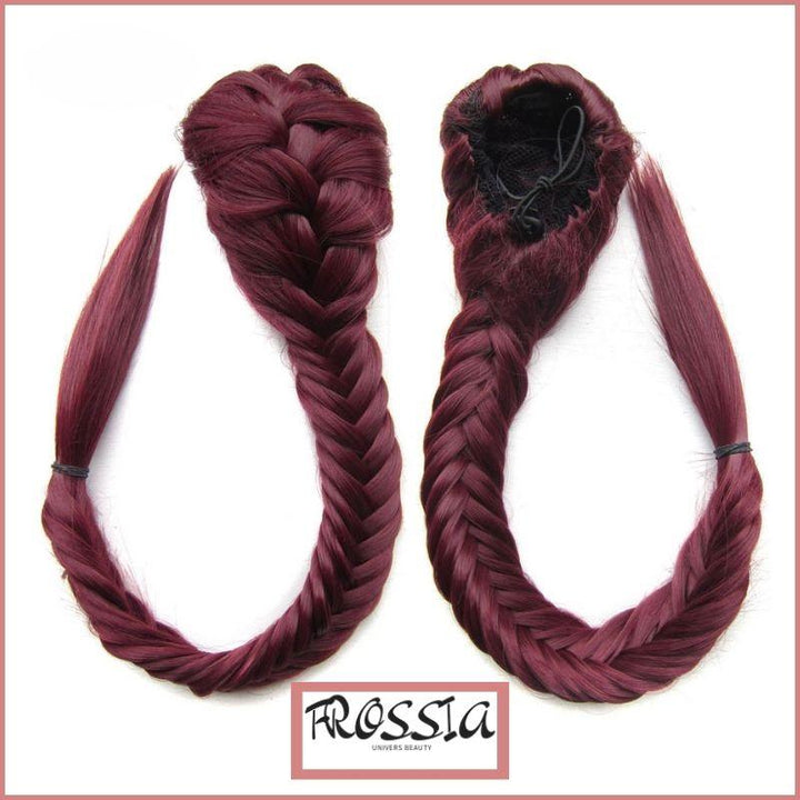 Fausse queue de cheval tressée a clipser