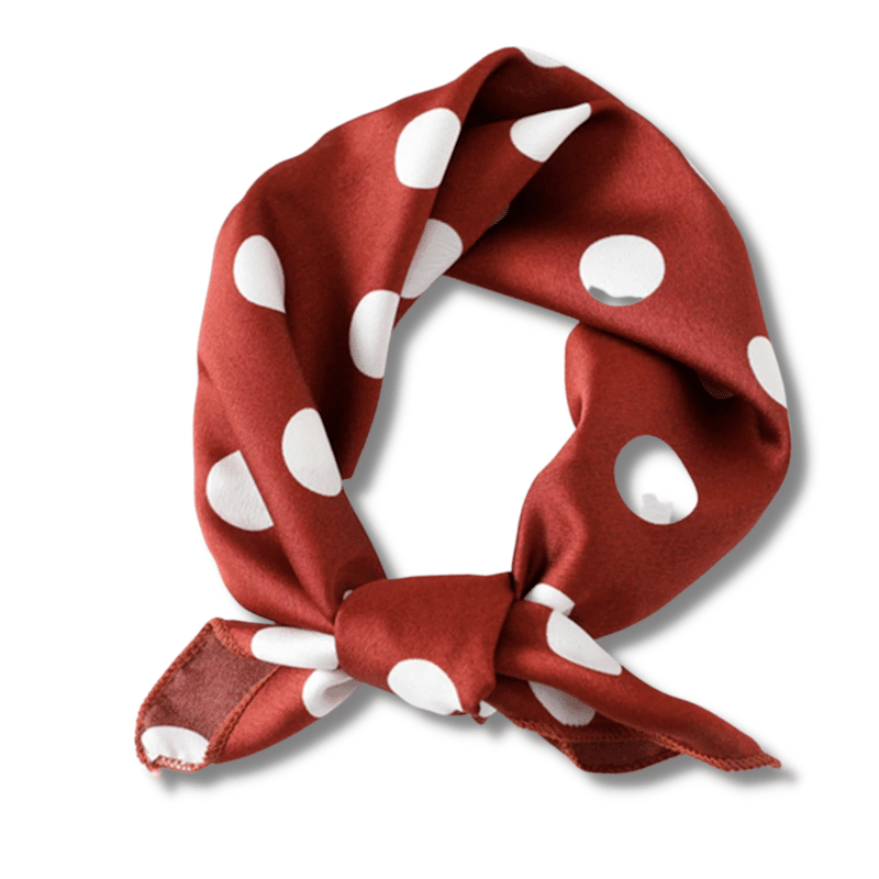 Foulard Cheveux Rouge à Pois Blancs pour femme style année 50