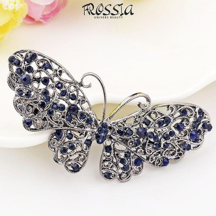Barrette Papillon Strass pour Cheveux | Frossia