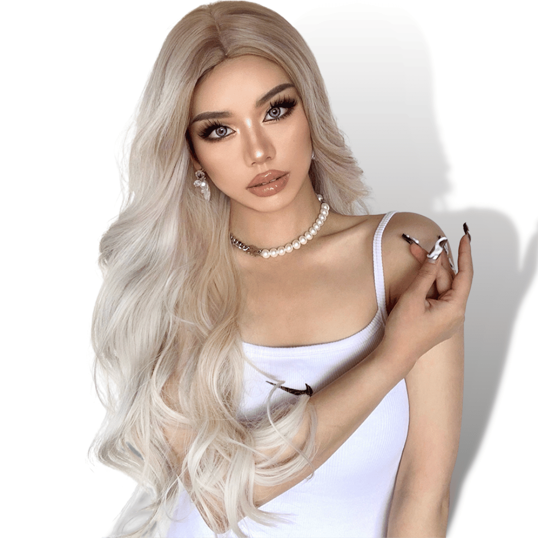 Perruque online longue blonde