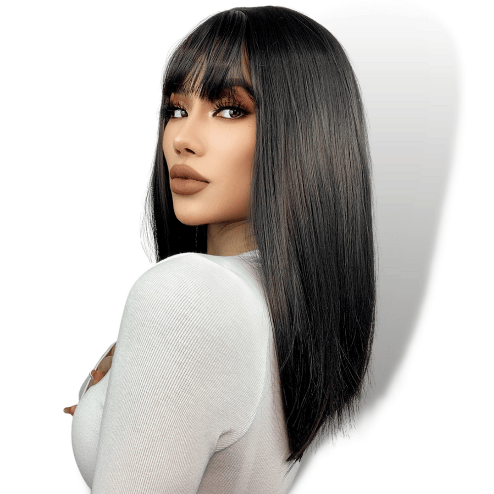 Perruque Brune Mi-Longue | Frossia