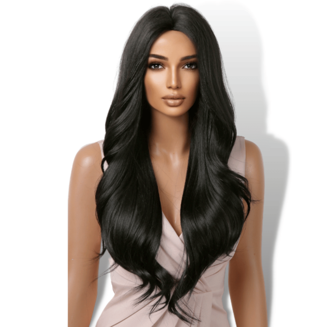 Perruque Longue Noire | Frossia