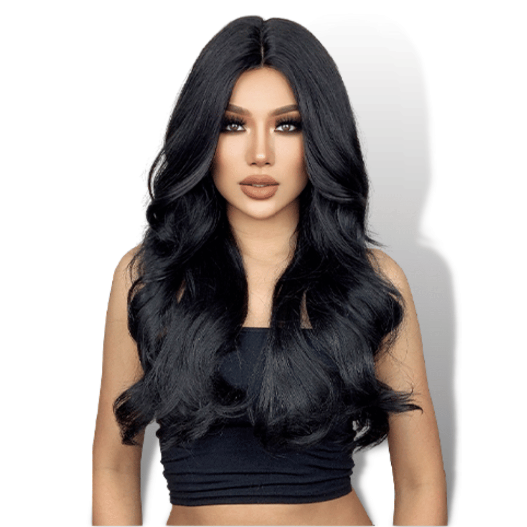 Perruque Noire Longue | Frossia