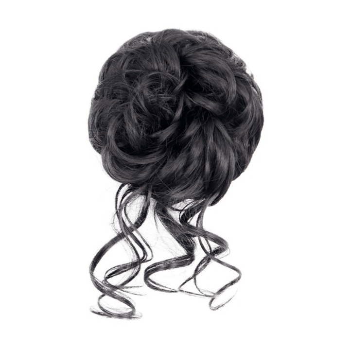Postiche Chignon avec Boucles Tombantes Noir | Frossia