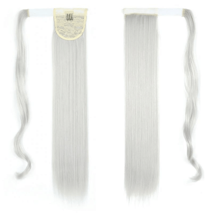 Postiche Queue de Cheval 80 cm Gris | Frossia