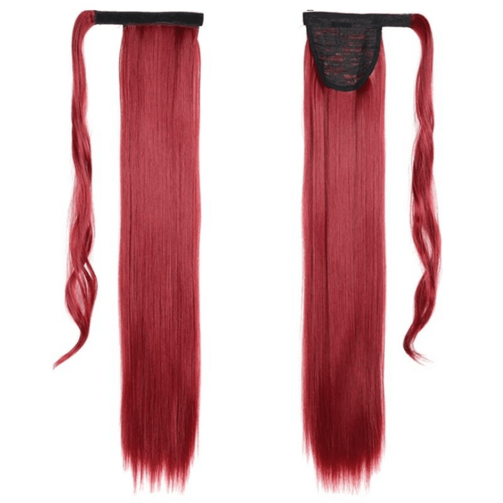 Postiche Queue de Cheval 80 cm Rouge | Frossia