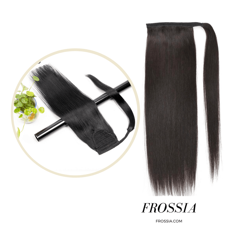Postiche Queue de Cheval en Cheveux naturels noir | Frossia