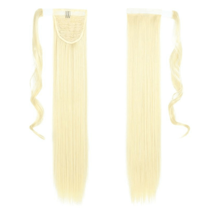 Postiche Queue de Cheval Lisse Blond Platine  | Frossia