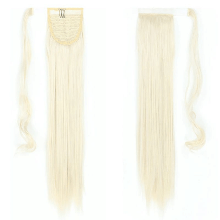 Postiche Queue de Cheval Lisse Blond Polaire  | Frossia