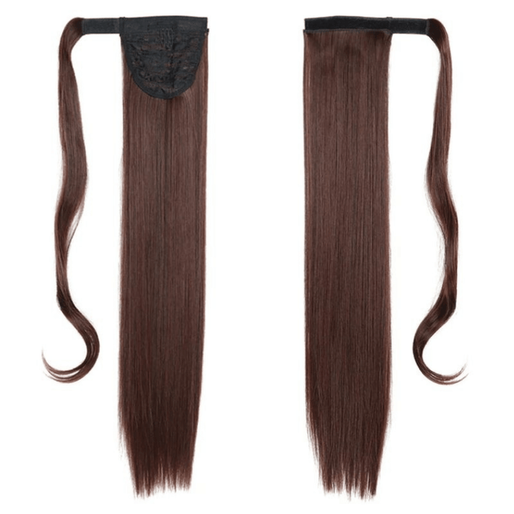 Postiche Queue de Cheval Lisse Chatain Auburn | Frossia