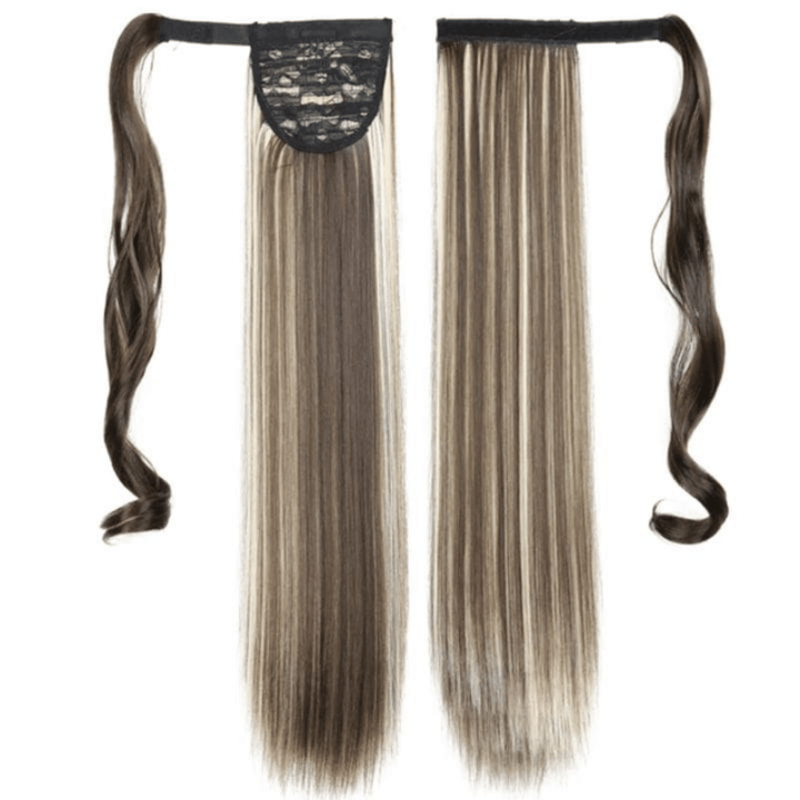 Postiche Queue de Cheval Lisse Chatain Méché | Frossia