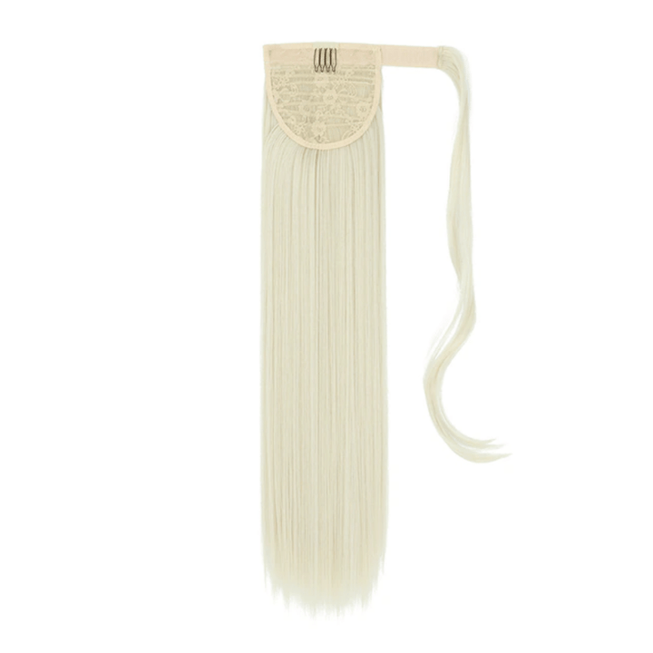 Postiche Queue de Cheval Raide Blond Platine | Frossia