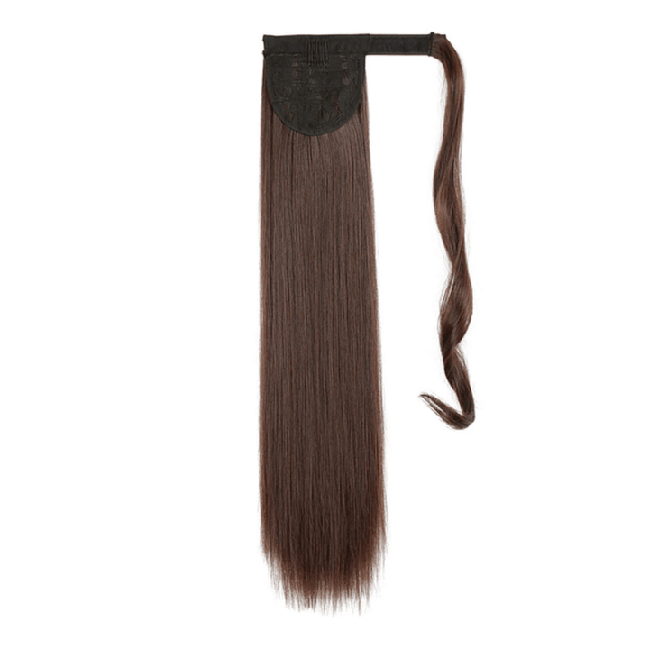 Postiche Queue de Cheval Raide Brun | Frossia