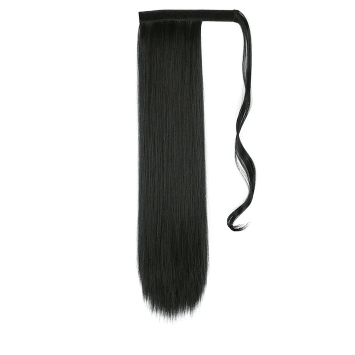 Postiche Queue de Cheval Raide Noir | Frossia