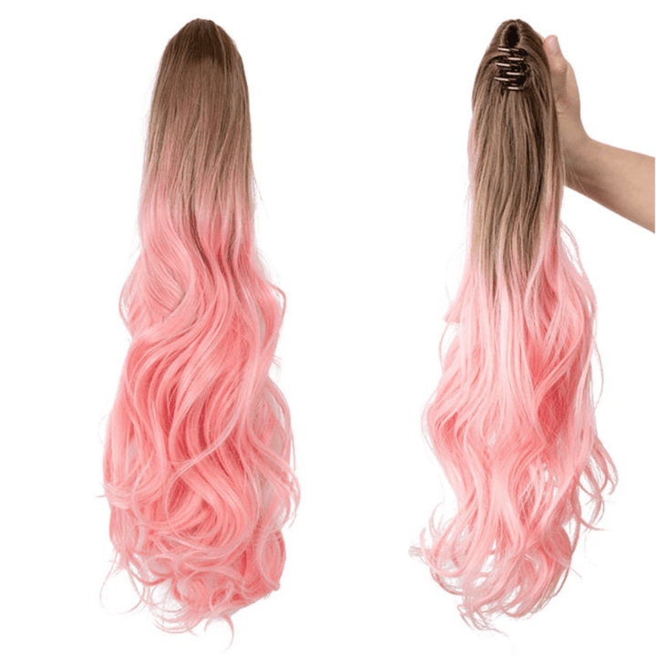 Postiche Queue de Cheval Rose avec Pince Crabe  | Frossia