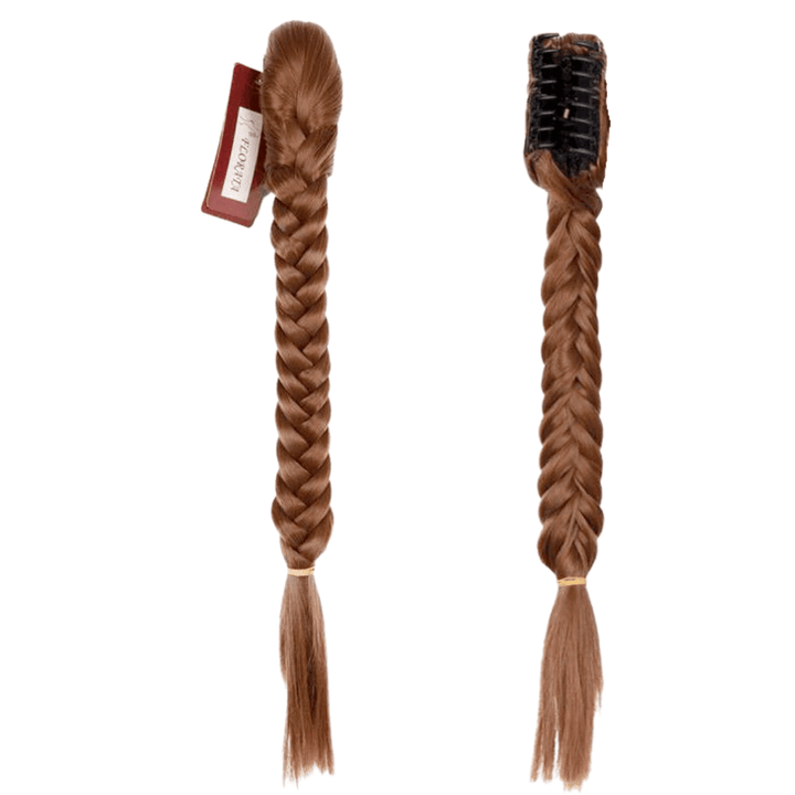 Postiche Queue de Cheval rousse Nattée Pince Crabe