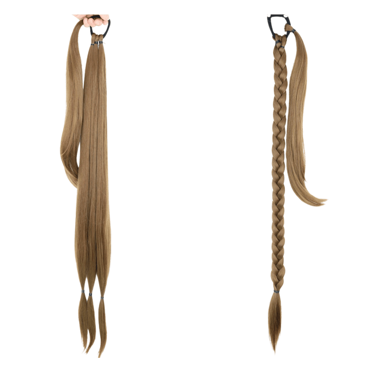 Postiche Queue de Cheval Tressé Blond Vénitien | Frossia