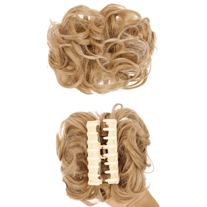 postiche chignon pince crabe blond