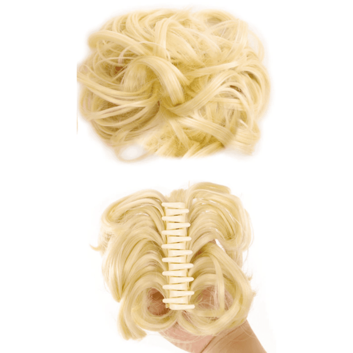 Postiche chignon pince crabe blond