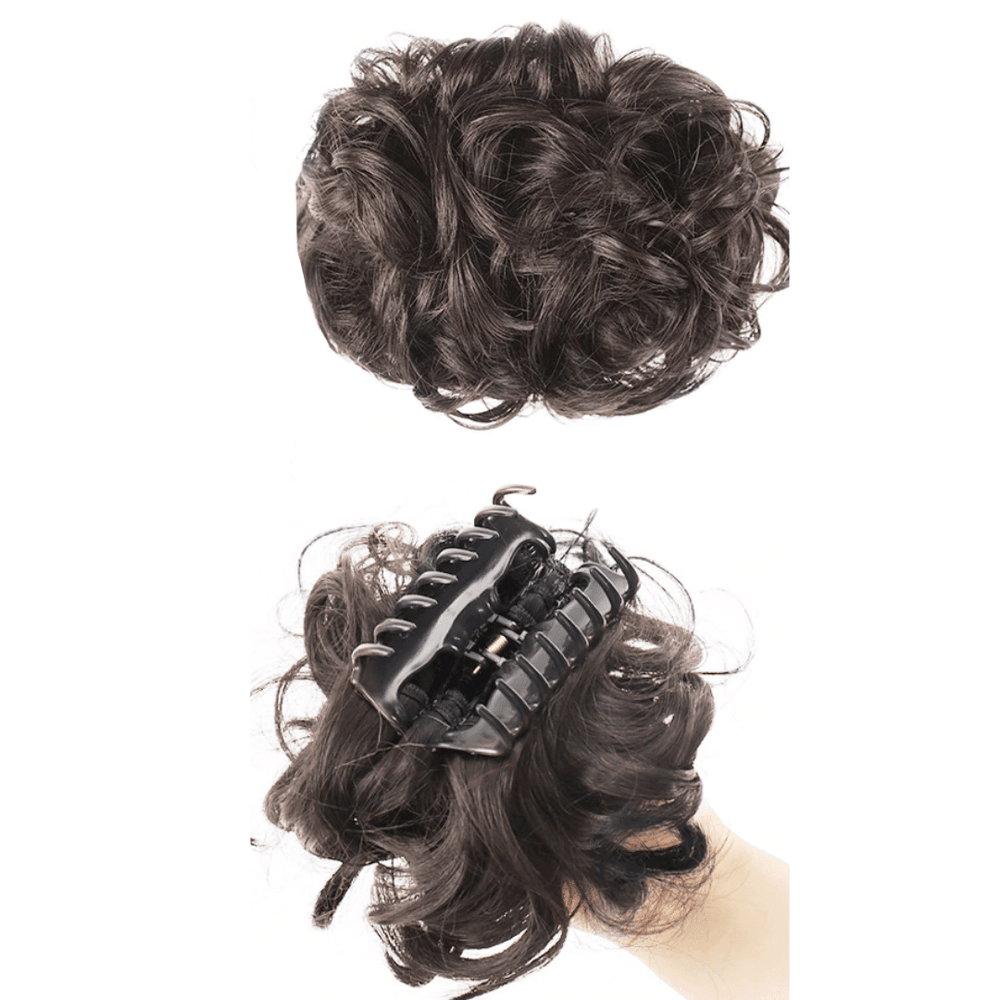 Postiche Chignon avec Pince Crabe brun
