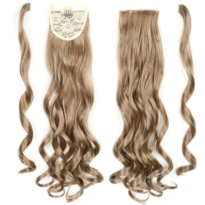 Postiche Queue de Cheval Bouclé Blond Foncé | Frossia