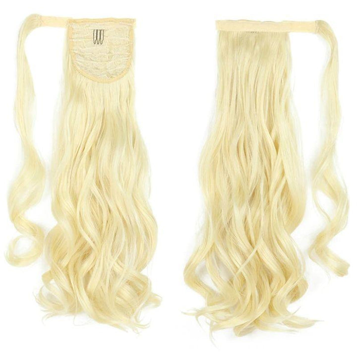 Postiche Queue de Cheval Bouclé Blond Platine | Frossia