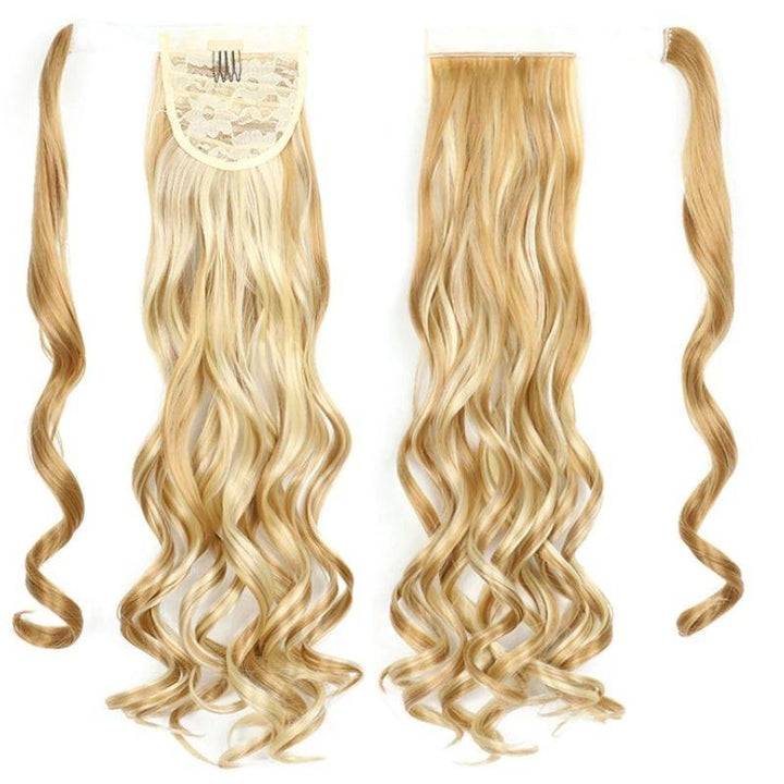 Postiche Queue de Cheval Bouclé Blonde Méché | Frossia