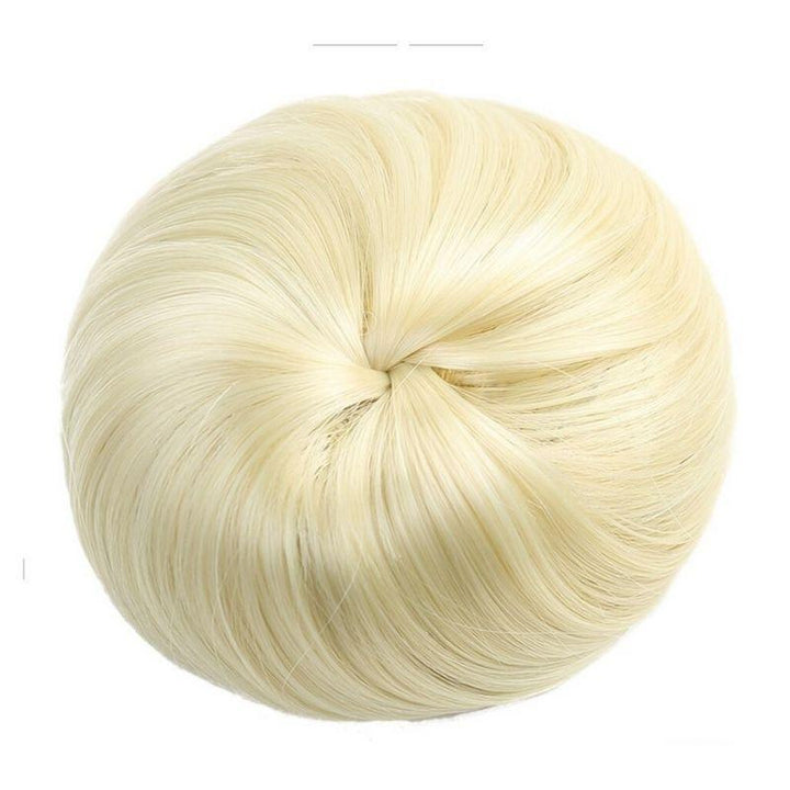 Postiche chignon blond platine