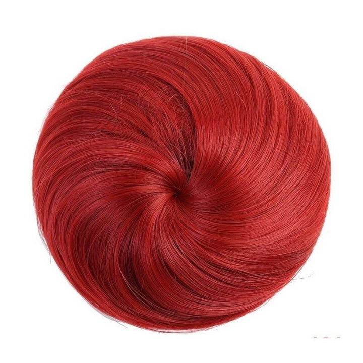Postiche chignon rouge