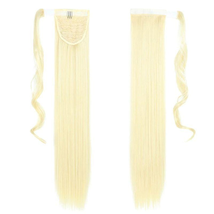 Postiche ponytail blond platine