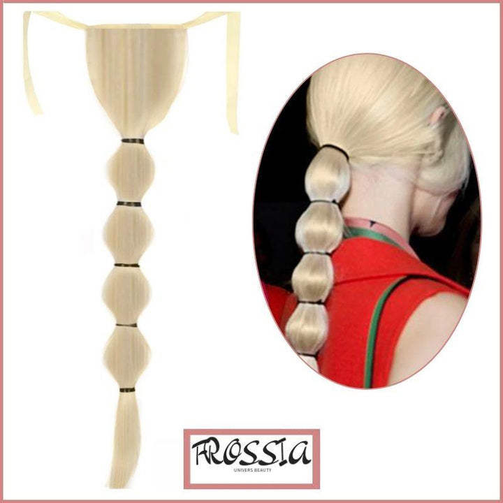 Postiche queue de cheval bulle | bubble ponytail blonde polaire