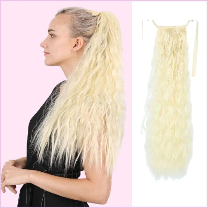 Postiche queue de cheval cheveux frisée