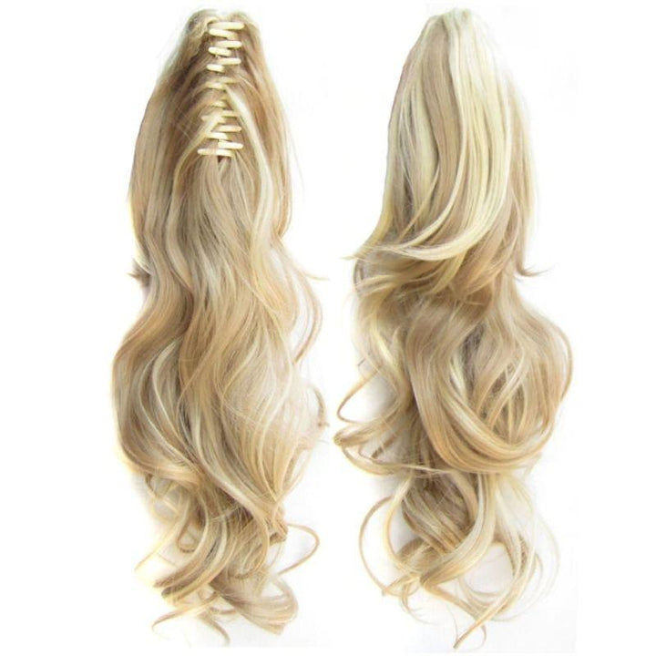 Extension Cheveux Pince Crabe Queue de Cheval Blond Méché de 50 cm | Frossia