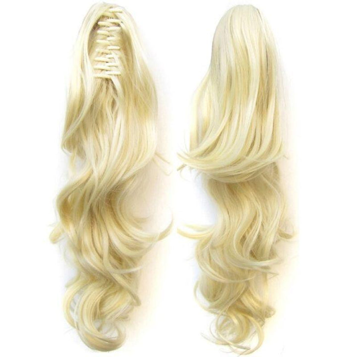 Extension Cheveux Pince Crabe Queue de Cheval Blond Polaire de 50 cm | Frossia