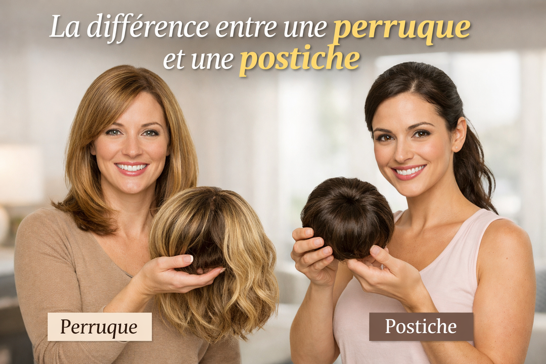 La différence entre une perruque et une postiche