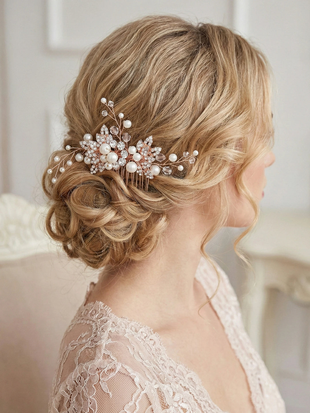 Peigne à Cheveux Bijou Perlé