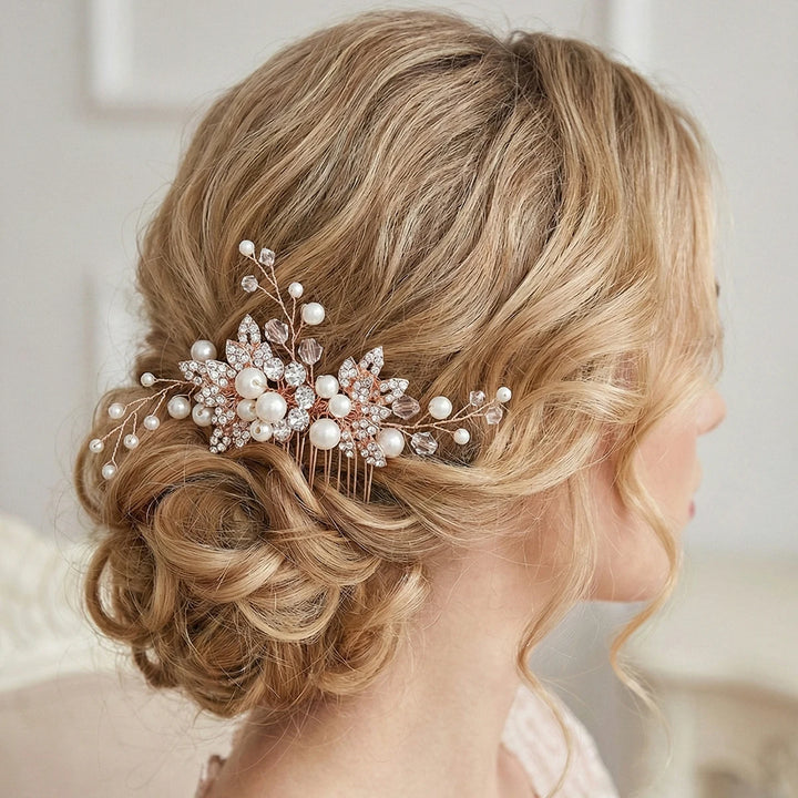 Peigne à Cheveux Bijou Perlé