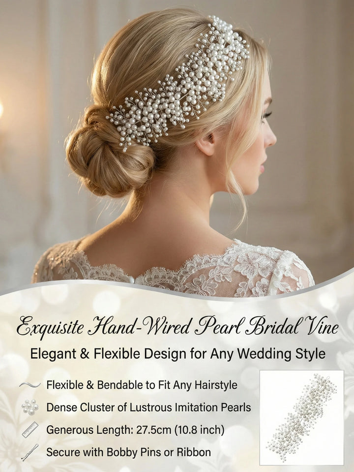 Grande épingle à cheveux à perles pour mariage